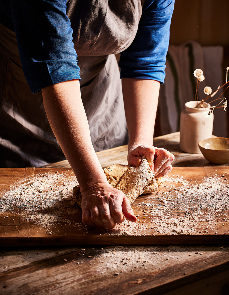 Fresh baked bread food photographer