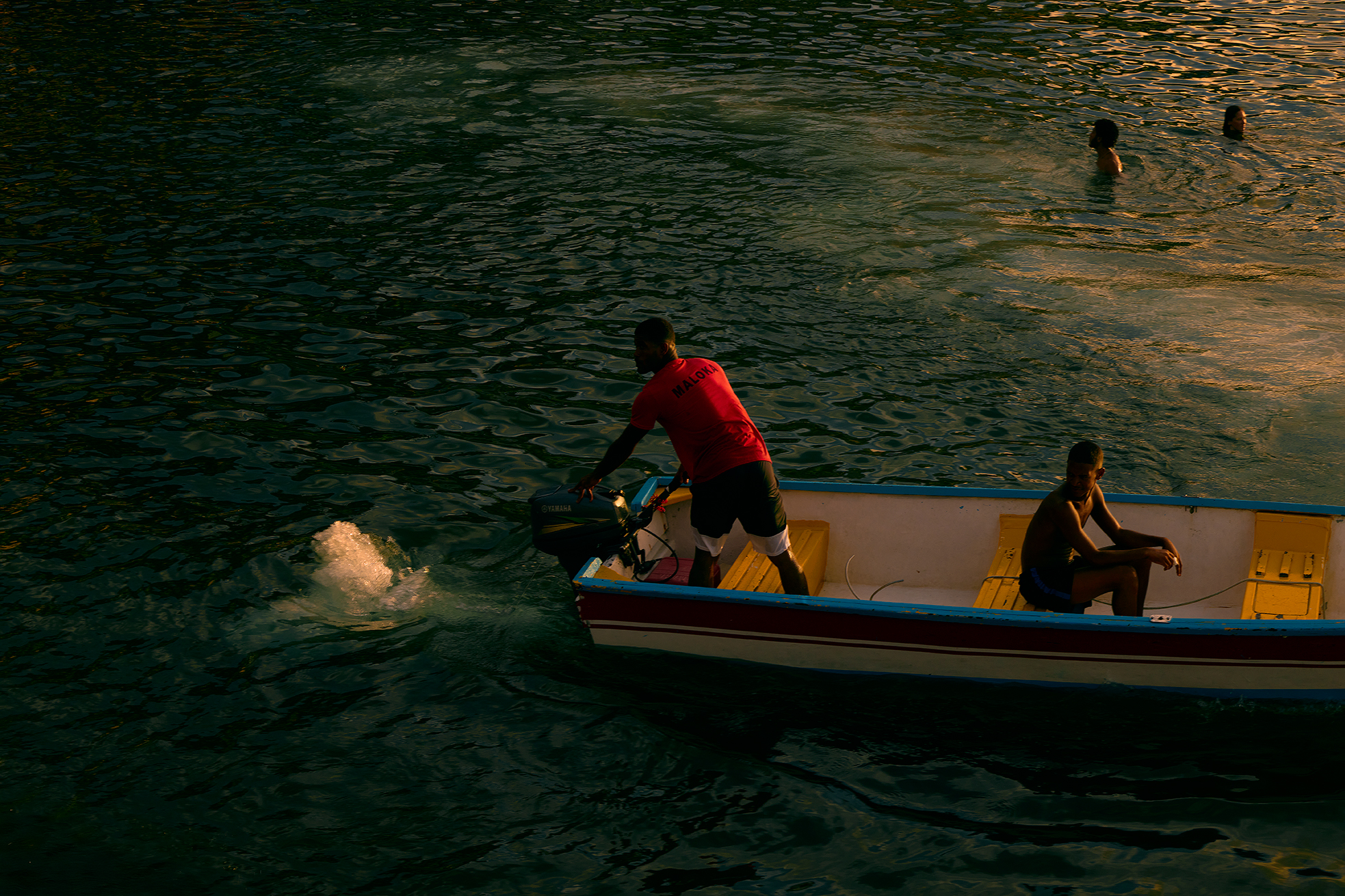Brazilian Boys in boat Salvador