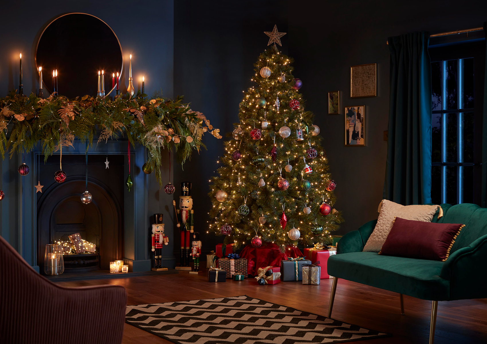 Cosy Christmas tree scene advertising photographer