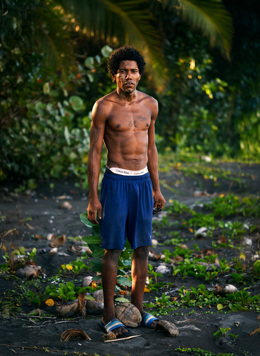 Coconut vendor on beach